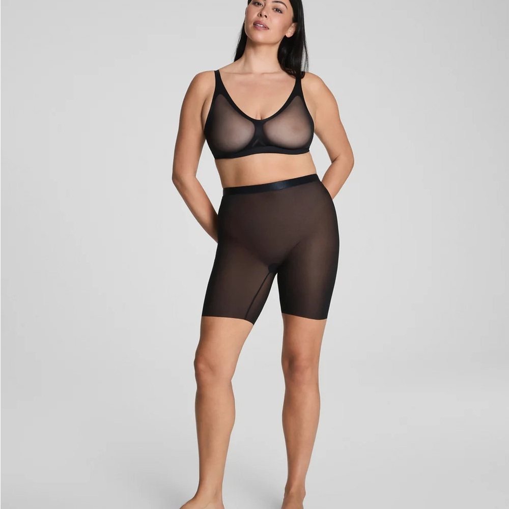 SPANX Black Sheer Supersmooth shorts